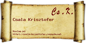 Csala Krisztofer névjegykártya