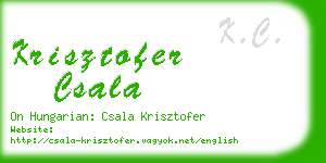 krisztofer csala business card